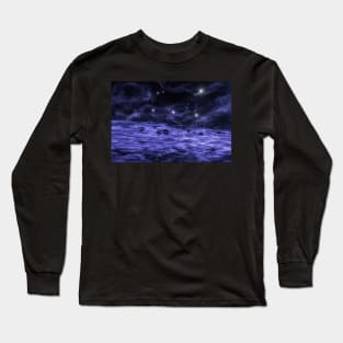 Meteorites in space nebula Long Sleeve T-Shirt